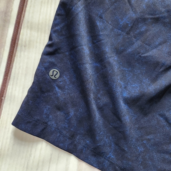 Lululemon Pace Breaker T.H.E Short 9” Linerless Heathered Navy Black Mens Size L - Picture 4 of 7